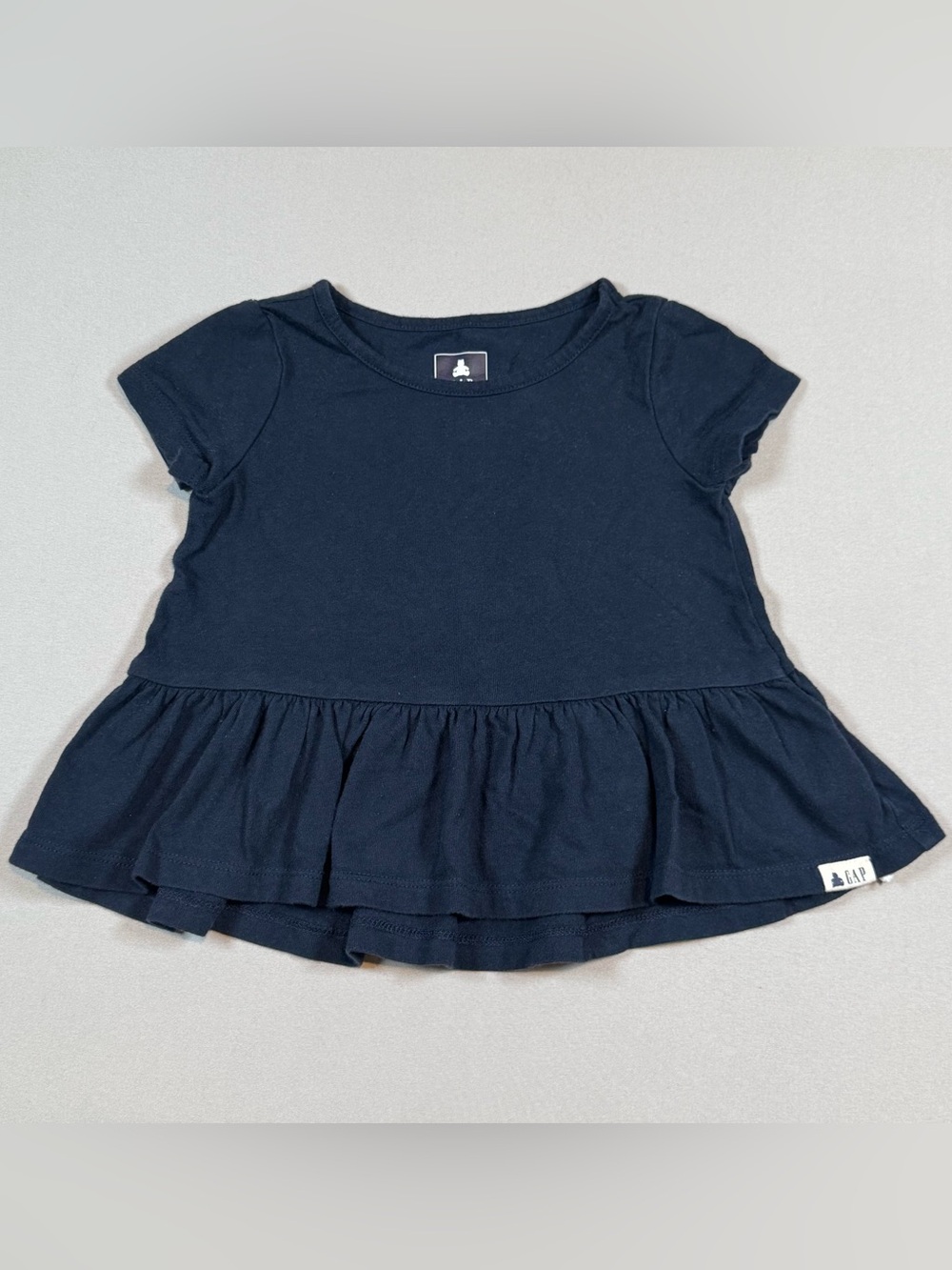 Toddler Girl Gap Navy Blue Peplum Top 12-18mo